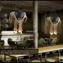 INPHIC-工業創意個性吊燈麻繩輪胎客廳餐廳咖啡廳復古裝飾燈具
