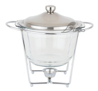 INPHIC-玻璃酒精鍋 線條玻璃湯爐 自助餐爐 玻璃爐 酒店餐具4L