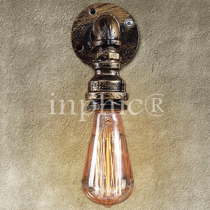 INPHIC-loft美式復古走道走廊工業牆壁水管燈具 酒吧咖啡廳餐廳壁燈 款一古銅色