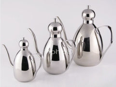 INPHIC-廚房用品 不鏽鋼油瓶 創意 鼓形 防漏油瓶 油瓶 廚房用具 漏斗