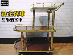 INPHIC-品車 熱銷鈦金三層酒水車 送餐車手推車 送酒水推車