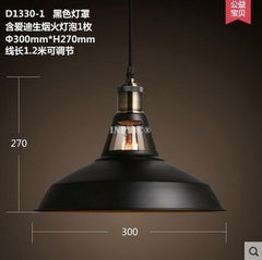 INPHIC-美式loft復古工業風吊燈咖啡館餐廳酒吧鐵藝仿古鍋蓋單頭臥室燈具 12號