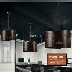 INPHIC-LOFT個性復古咖啡廳創意鏤空英文字母燈吧臺過道拼接鐵藝裝飾吊燈 扁款