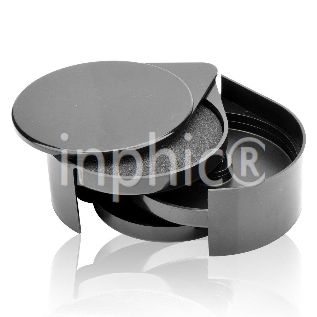 INPHIC-調酒黑色三層鹽邊盒 調味盒 酒杯沾邊盒 糖酒杯架 瑪格麗特專用