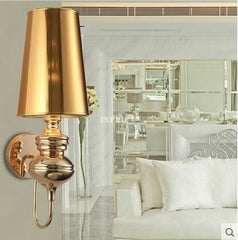 INPHIC-簡約歐式創意家居書房臥室床頭 衛士壁燈 中款電鍍