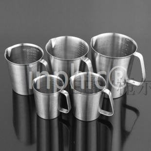 INPHIC-加厚不鏽鋼量杯奶杯拉花杯液體量杯 帶刻度 1L