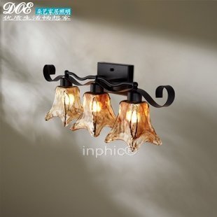 INPHIC-歐式壁燈三頭客廳簡約美式鐵藝燈地中海燈具臥室過道燈飾