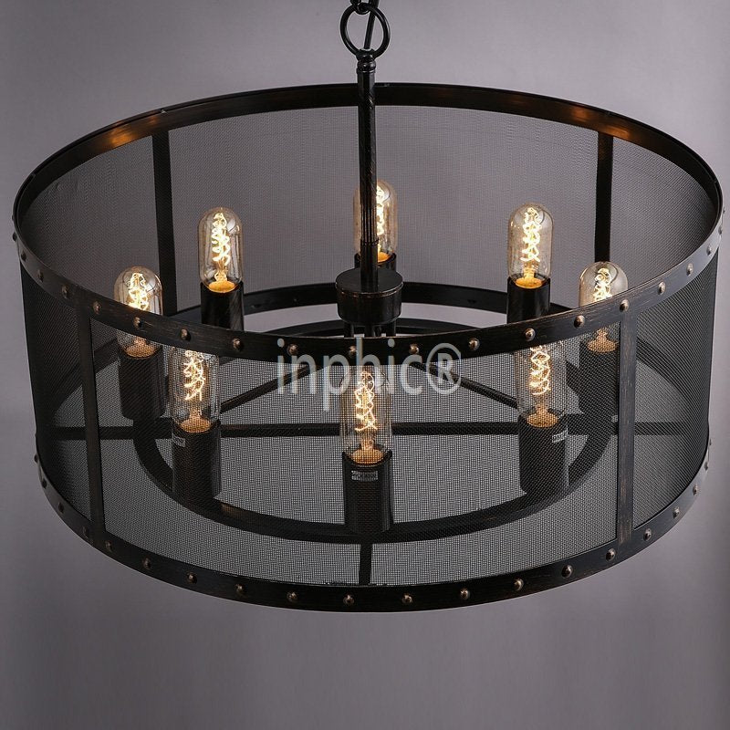 INPHIC-復古工業風咖啡廳吧台 弧形黑色鐵藝臥室床頭可喇叭牆壁燈