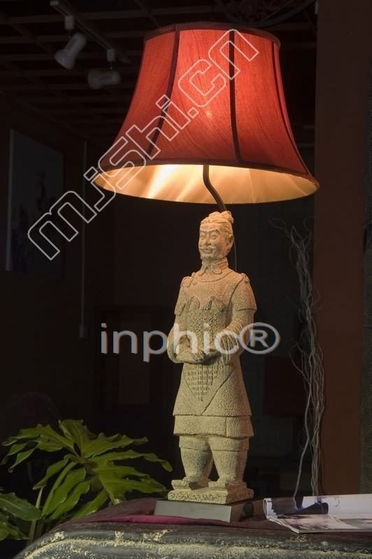 INPHIC-現代中式 燈具 新古典 復古 裝飾客廳書房 檯燈 兵馬俑將軍