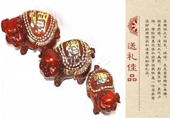 INPHIC-開運 開光吉祥三寶裝飾品擺設三只小豬創意時尚家居招財擺件樹脂工藝品一套