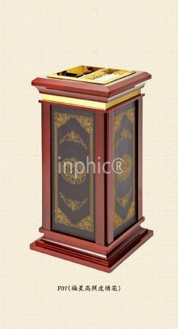 INPHIC-皮紋皇家座地煙灰菸灰桶飯店大廳圾圾桶煙灰菸灰盅電梯樓道果皮桶 國色天香皮繡花