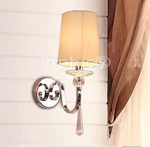 INPHIC-現代簡約歐式臥室水晶壁燈清爽布藝走廊走道燈