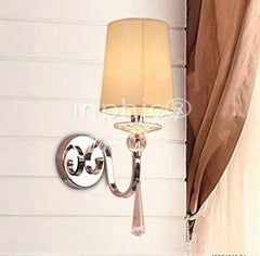 INPHIC-現代簡約歐式臥室水晶壁燈清爽布藝走廊走道燈