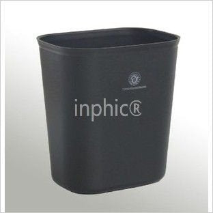 INPHIC-客房 防燃 垃圾桶 方形垃圾桶 衛生間 酒店 賓館 用品 無蓋 黑色8L