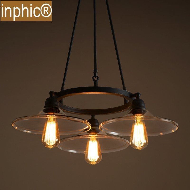 INPHIC-美式鄉村玻璃吊燈復古簡約歐式創意3頭客廳餐廳吊燈個性燈具燈飾