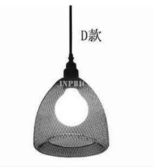 INPHIC-Loft美式鄉村工業風復古餐廳酒吧臺服裝店鐵網咖啡店鳥籠單頭吊燈 D款