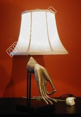 INPHIC-現代中式 燈具 新古典 復古 裝飾客廳書房 檯燈佛手纖(金)