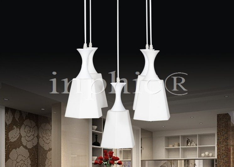 INPHIC-北歐復古白色玻璃吊燈餐廳書房臥室吊燈咖啡廳酒吧臺吊燈 三頭