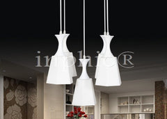 INPHIC-北歐復古白色玻璃吊燈餐廳書房臥室吊燈咖啡廳酒吧臺吊燈 三頭