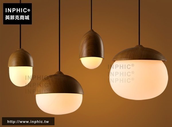 INPHIC-北歐現代簡約餐廳吧臺咖啡廳魚線吊燈  單頭玻璃堅果吊燈