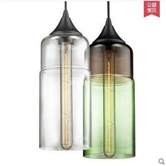 INPHIC-北歐簡約玻璃罩復古酒吧臺餐廳燈具單頭咖啡廳金魚缸吊燈　B款