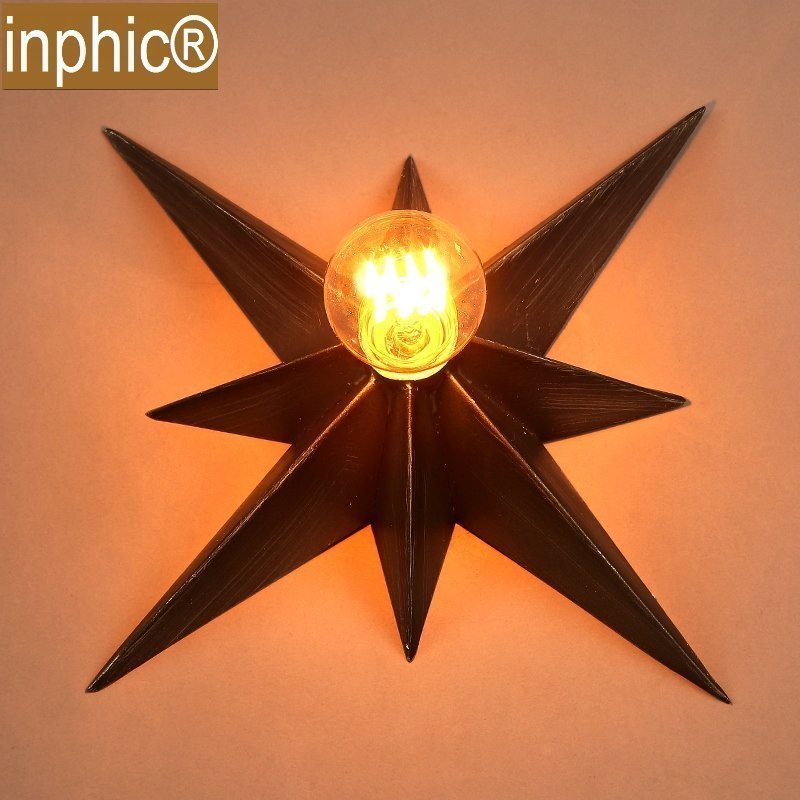 INPHIC-loft壁燈臥室鏡前復古美式鄉村過道個性燈工業星星壁燈