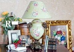 INPHIC-歐式田園風格 索菲亞陶瓷彩繪創意檯燈 臥室床頭檯燈