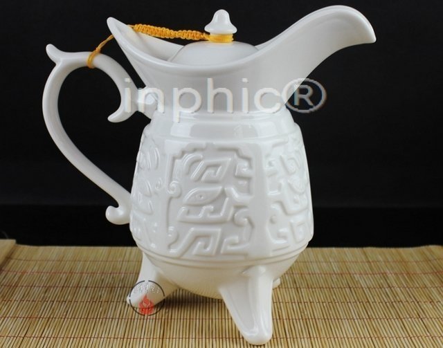 INPHIC-茶具 1斤裝復古酒壺陶瓷爵壺白色 高腳杯 酒具復古 酒器 酒店用品