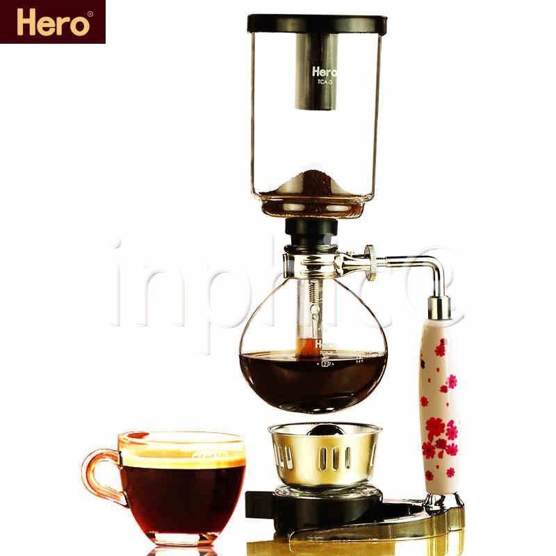 INPHIC-咖啡壺 家用 虹吸壺 玻璃 虹吸式咖啡壺 套裝 煮咖啡機器具 13cm