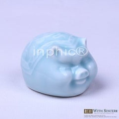 INPHIC-小福豬 景德鎮手工陶瓷 家居飾品豬擺設 十二生肖豬青瓷擺飾