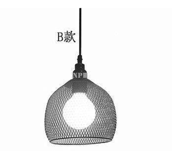 INPHIC-Loft美式鄉村工業風復古餐廳酒吧臺服裝店鐵網咖啡店鳥籠單頭吊燈 B款