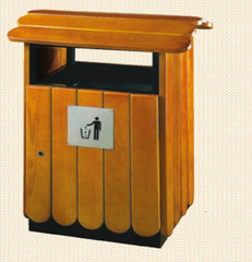 INPHIC-別墅戶外垃圾桶木質垃圾箱杉木垃圾桶公園校園果皮箱