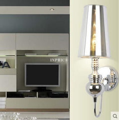 INPHIC-簡約歐式創意家居書房臥室床頭 衛士壁燈 中款電鍍鉻色