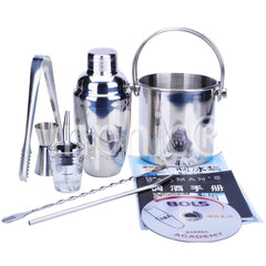 INPHIC-加厚不鏽鋼550ml調酒器套裝雪克壺調酒11件套帶冰桶套裝