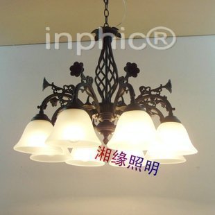 INPHIC-燈 地中海風格 田園花草燈 8頭吊燈 歐式照明 餐廳燈 客廳燈