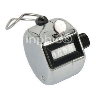 INPHIC-高品質 圓形 金屬機械手動計數器 手動計數器 念佛 人流量計數器  10個