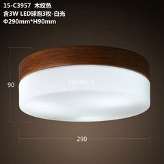 INPHIC-燈具日式現代簡約木紋書房臥室走廊玄關陽臺過道led圓形吸頂燈 2號