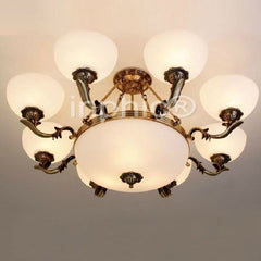 INPHIC-高級歐式全銅燈具青古銅客廳吊燈臥室燈餐廳燈 8頭