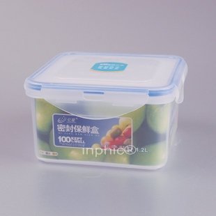 INPHIC-方形保鮮盒 冰箱密封保鮮盒 飯盒便當盒 密封盒5個兩包裝