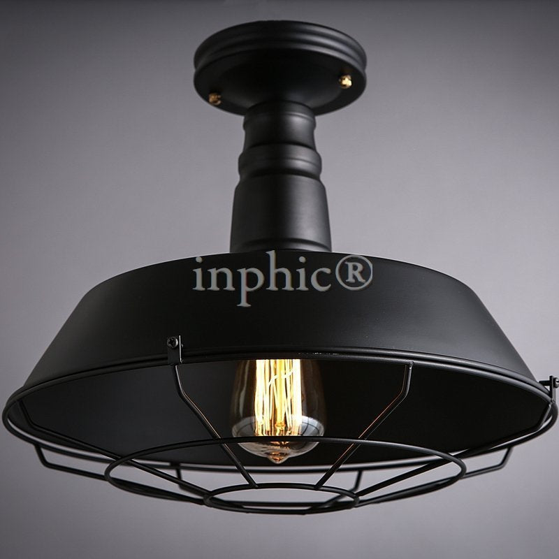 INPHIC-loft燈具工業風格吸頂燈北歐復古吧臺 鐵藝咖啡館燈單頭