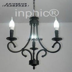 INPHIC-燈飾燈具 歐式吊燈鐵藝燈田園燈飾 餐廳客廳蠟燭吊燈L1