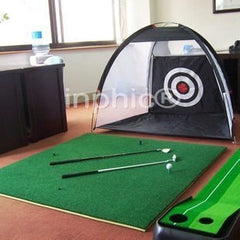 INPHIC-高爾夫 室內打擊籠高爾夫練習網打擊墊揮桿練習器套裝送球桿