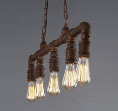 INPHIC-loft美式鄉村簡約復古特色工業 咖啡廳酒吧吧臺餐廳服裝店水管吊燈