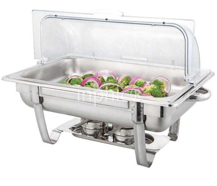 INPHIC-不鏽鋼透視自助餐爐揭蓋式方形自助餐爐全透明雙方向可揭式