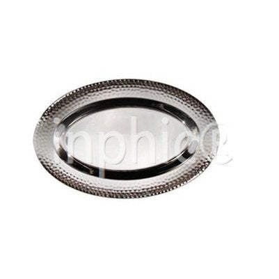 INPHIC-304不鏽鋼餐碟 花紋碟 旦形錘點碟 西餐果盤 8056 41cm