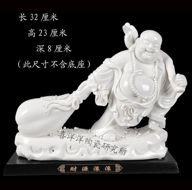 INPHIC-佛像 11吋布袋彌勒佛擺飾 佛像 陶瓷彌勒佛 家居飾品裝飾田園中式