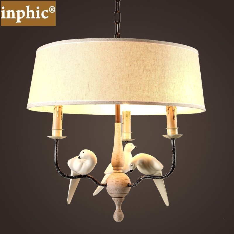 INPHIC-餐廳吊燈三頭吧臺田園簡約小鳥吊燈創意個性兒童房臥室設計師白色