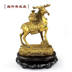 INPHIC-開光一路發財聚寶盆生財有路祿祿呈祥擺件屬豬馬年開運吉祥物(送底座)