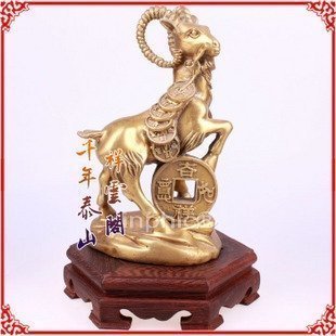 INPHIC-開運 開光金錢羊銅羊擺件化口舌防小人招財 招財