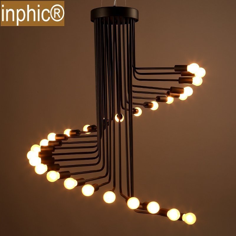 INPHIC-loft復古吊燈個性簡約創意客廳咖啡館酒吧螺旋樓梯吊燈